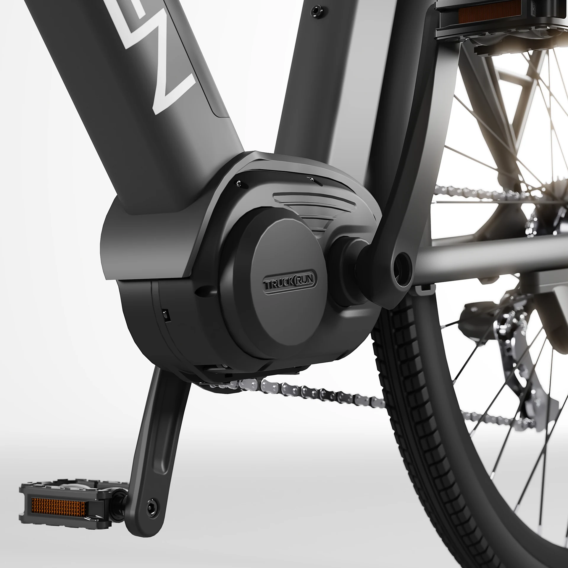 Mid-drive motor detail