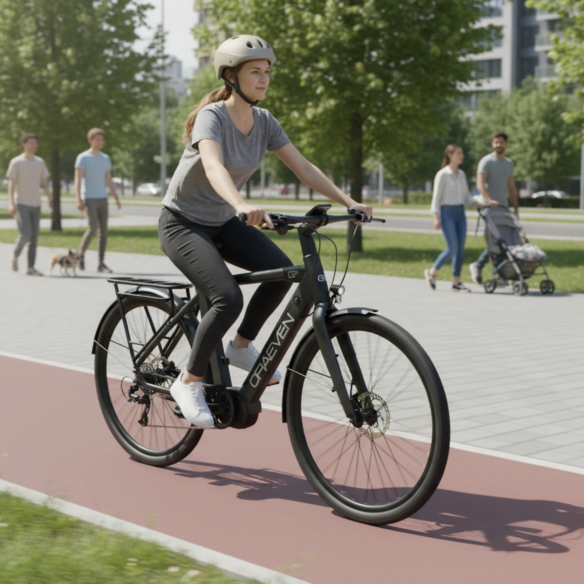 ORAEVEN GP Hybrid Electric Bike — on the road