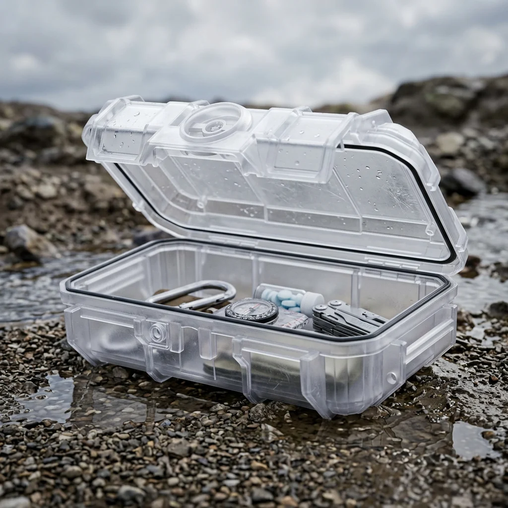 Clear colourway — open, rocky beach