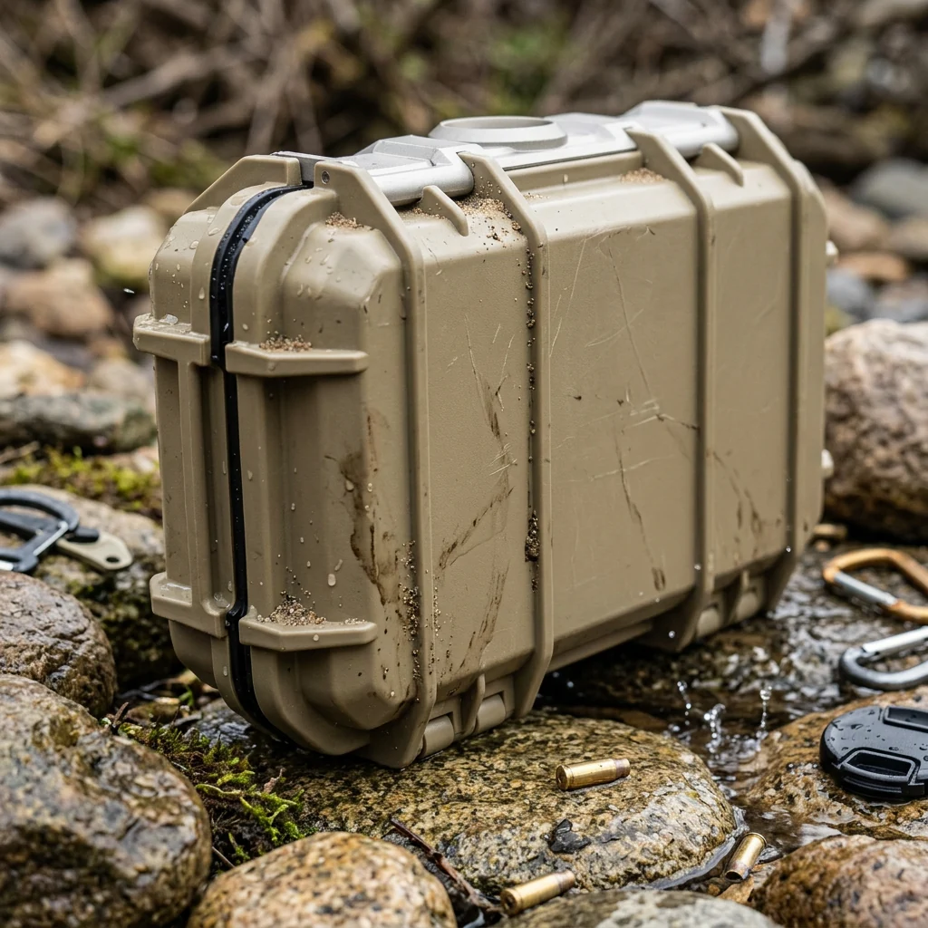 Field test — coyote tan, closed, muddy ground