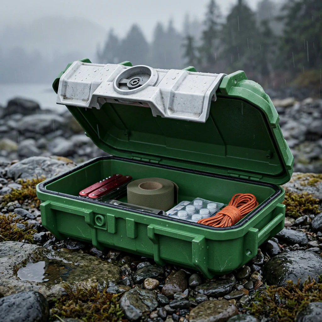 Field test — open in the rain, mossy forest rock