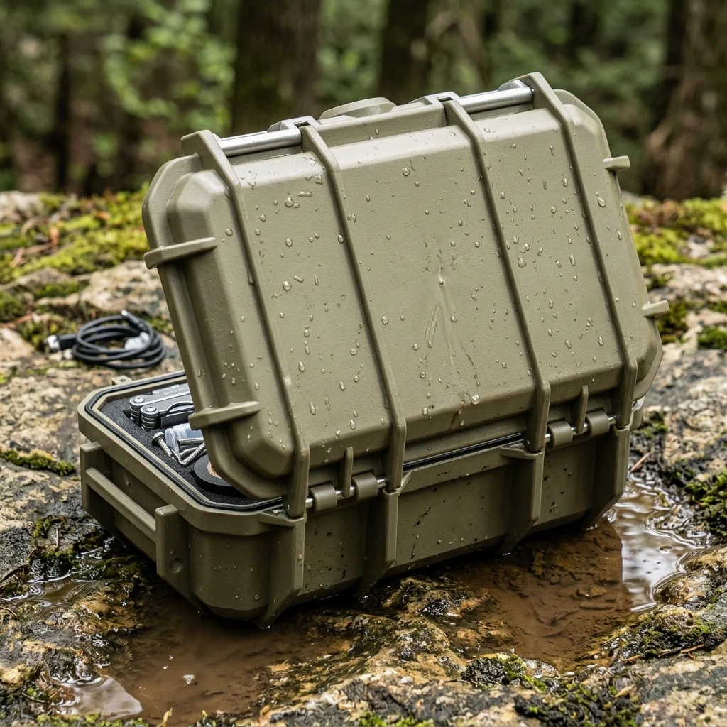 Field-ready — olive, closed, wet forest rock