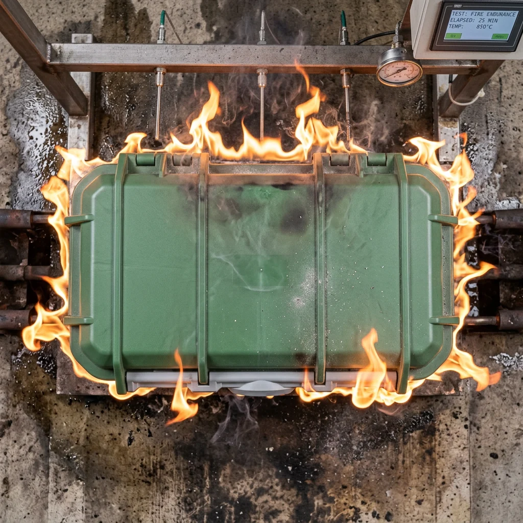 Top-down fire endurance test at 850°C
